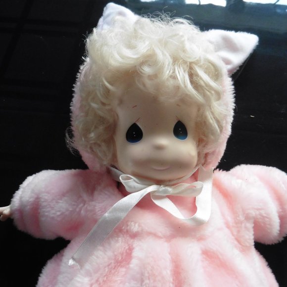 Vintage Precious Moments Heather Doll In Pink Bunny Outfit. 16" - Picture 3 of 8